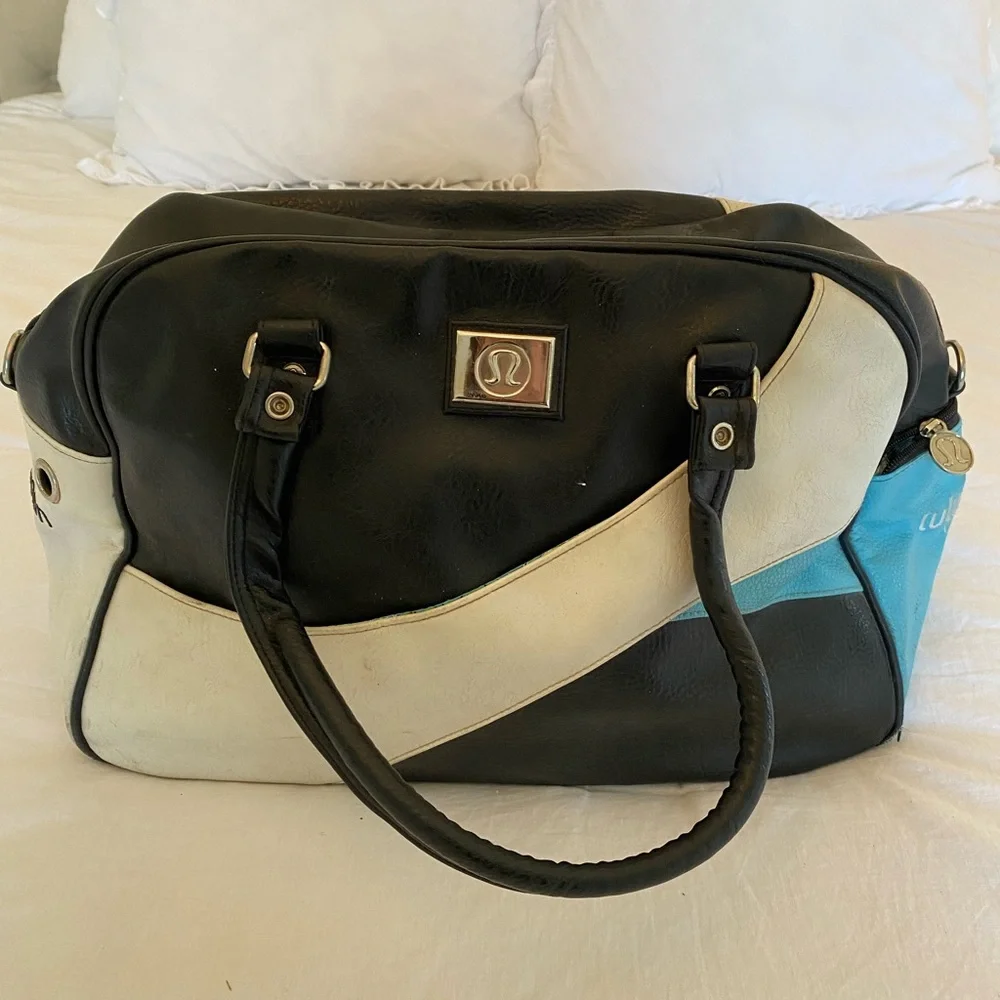 lululemon bowling bag vintage retro blue gym travel good market thrift store All Night Festival Bag *Micro
